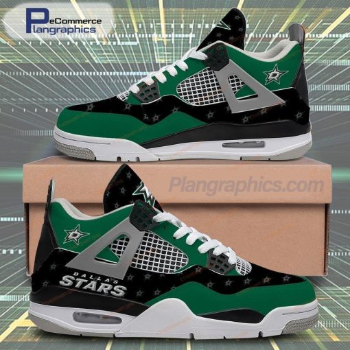 dallas-stars-logo-design-air-jordan-4-shoes