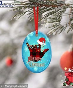 Deaf Merry Christmas, Sign Language Ceramic Ornament