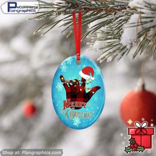 Deaf Merry Christmas, Sign Language Ceramic Ornament