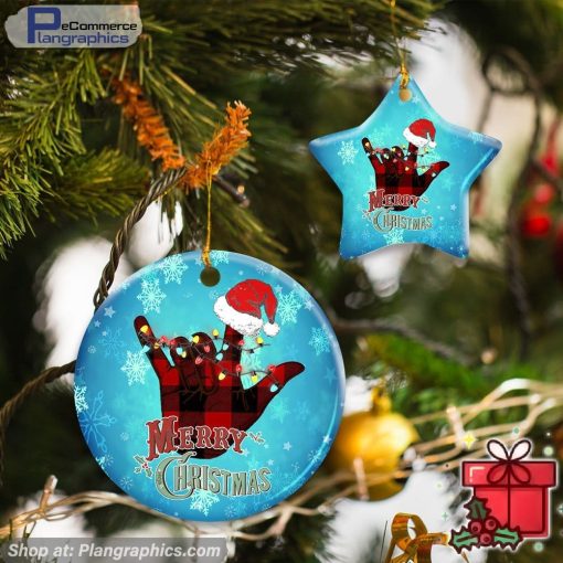 Deaf Merry Christmas, Sign Language Ceramic Ornament