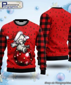 elephant-cute-red-ugly-christmas-sweater-2