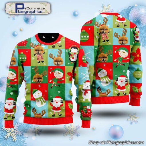 funny-pomeranian-wears-reindeer-in-christmas-holiday-pattern-ugly-christmas-sweater-1