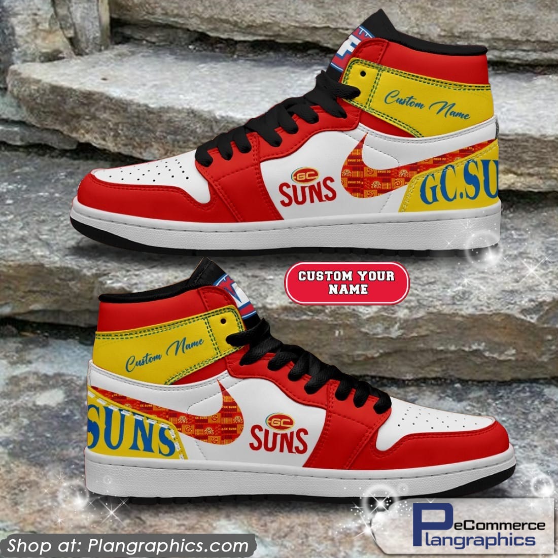 Gold Coast Suns Football Club AFL Personalized Air Jordan 1 Shoes