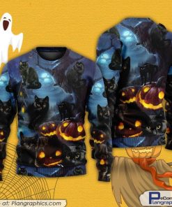 halloween-black-cat-dark-night-style-ugly-sweaters-1