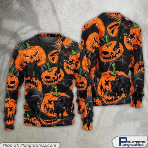 halloween-black-cat-pumpkin-scary-tropical-ugly-sweaters-1
