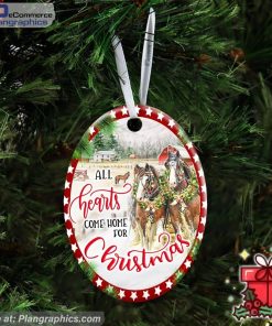 Horse All Hearts Come Home For Christmas Ceramic Ornament