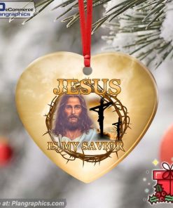 Jesus Is My Savior, Christian Ceramic Ornament