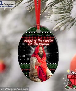 Jesus Is The Reason For The Season Ceramic Ornament