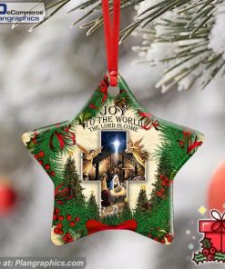 Joy To The World The Lord Is Come Ceramic Ornament