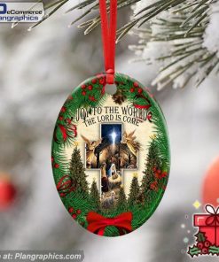Joy To The World The Lord Is Come Ceramic Ornament