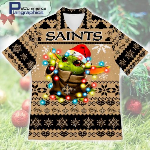 new-orleans-saints-baby-yoda-christmas-design-printed-casual-button-shirt-1