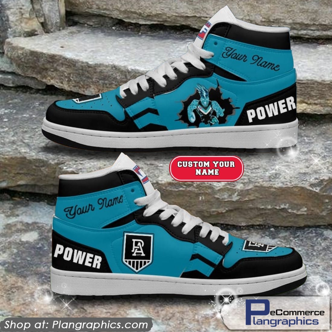 Port Adelaide Power Football Club AFL Personalized Shoess