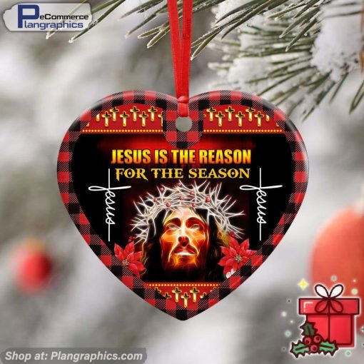Reason For The Season Jesus Christmas Ceramic Ornament