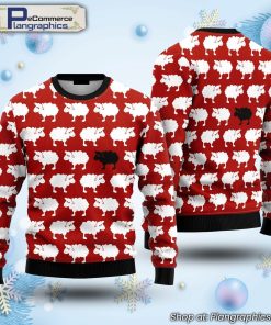 sheep-black-and-white-red-ugly-christmas-sweater-1