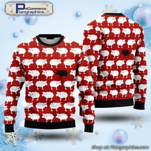 sheep-black-and-white-red-ugly-christmas-sweater-1
