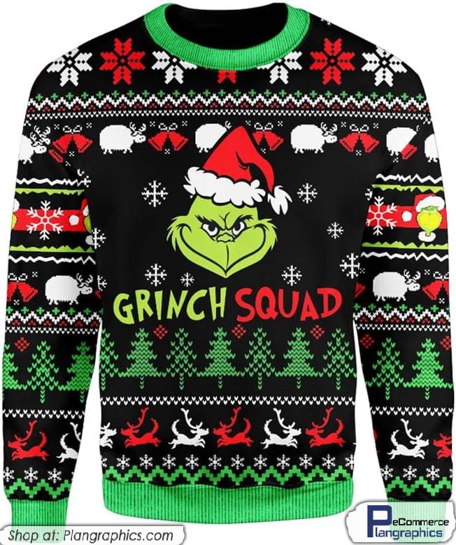 Squad Funny Printed Christmas Sweatshirt
