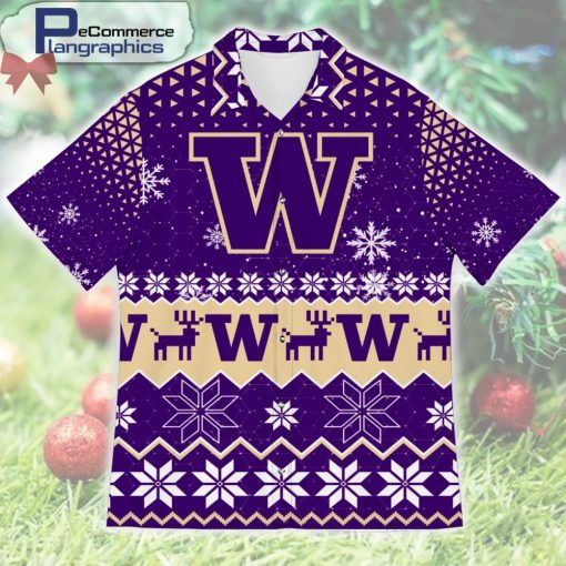 washington-huskies-christmas-short-sleeve-button-shirt-1