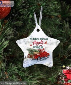 We Believe There Are Angels Among Us Cardinals Ceramic Ornament