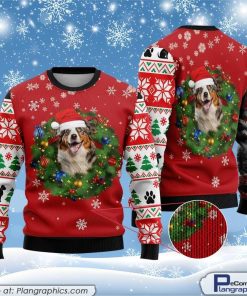 xmas-dog-wreath-unisex-ugly-christmas-sweater-1