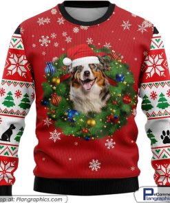 xmas-dog-wreath-unisex-ugly-christmas-sweater-2