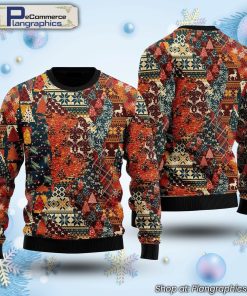 xmas-fancy-pathwork-ugly-christmas-sweater-1