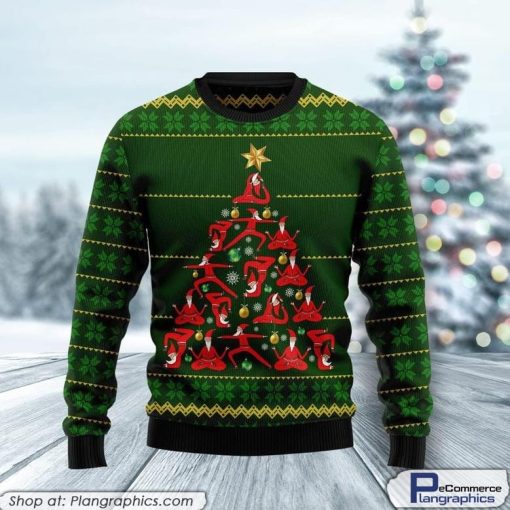 yoga-christmas-ugly-christmas-sweaters-for-women-1