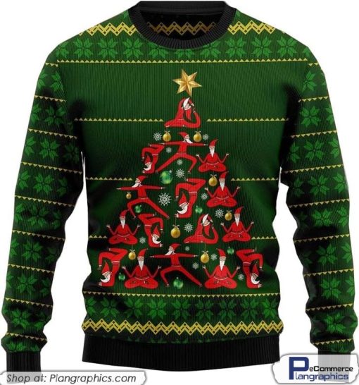 yoga-christmas-ugly-christmas-sweaters-for-women-2