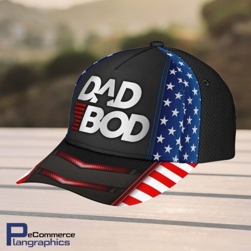 DAD-Baseball-Dad-American-Flag-Design-Classic-Men-Women-Classic-Cap-3D-1