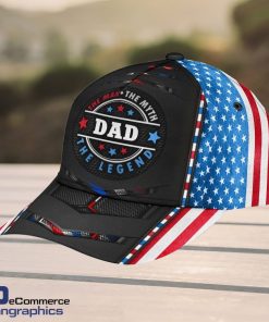 DAD-Baseball-Dad-US-The-Myth-Legend-Design-Classic-Men-Women-Classic-Cap-3D-1