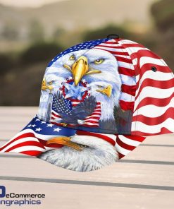Eagle-American-Flag-Baseball-Eagle-And-United-States-Flag-Unisex-Classic-Cap-3D
