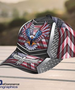 Eagle-Baseball-Eagle-American-Flag-Black-Design-Classic-Men-Women-Classic-Cap-3D-1