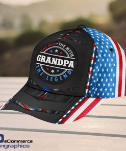 Grandpa-Baseball-Grandpa-US-Myth-Legend-Design-Classic-Men-Women-Classic-Cap-3D-1