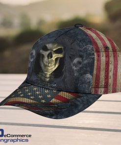 Skull-Baseball-Skull-American-Design-Classic-Men-Women-Classic-Cap-3D-1