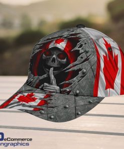 Skull-Baseball-Skull-Canada-Flag-Design-Classic-Men-Women-Classic-Cap-3D-1