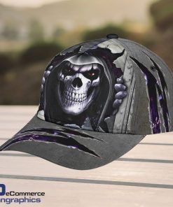 Skull-Baseball-Skull-Metal-Tear-Design-Classic-Men-Women-Classic-Cap-3D-1