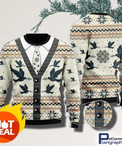 a-silhouette-of-flying-pigeon-cardigan-christmas-ugly-sweater-3d