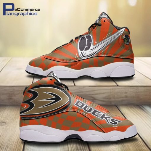 anaheim-ducks-checkered-pattern-design-jd-13-sneakers-1-1