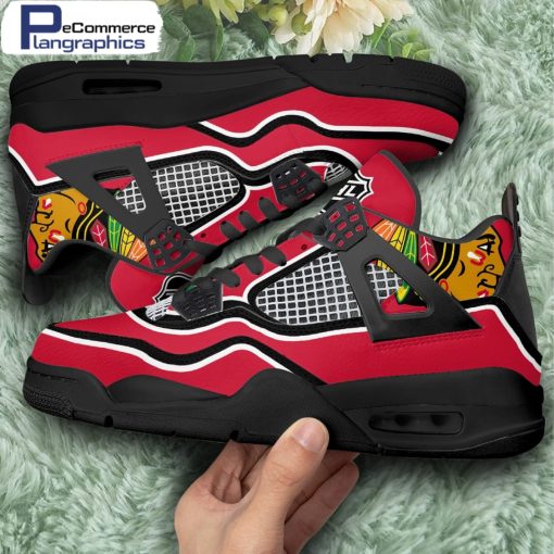 blackhawks-logo-design-jordan-4-sneakers-custom-shoes-2