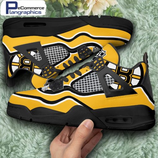 boston-bruins-logo-design-jordan-4-sneakers-custom-shoes-2