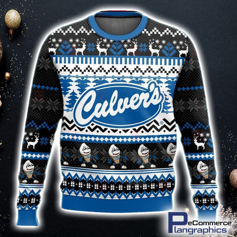 Culver's Ugly Sweater Christmas 3D Printed Plangraphics