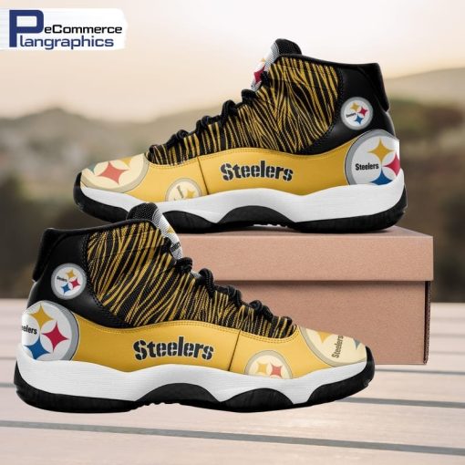 custom-name-pittsburgh-football-team-zebra-pattern-air-jordan-11-sneakers-for-fans