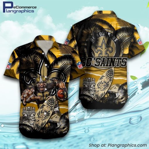 new-orleans-saints-mascot-design-nfl-hawaiian-shirt-1