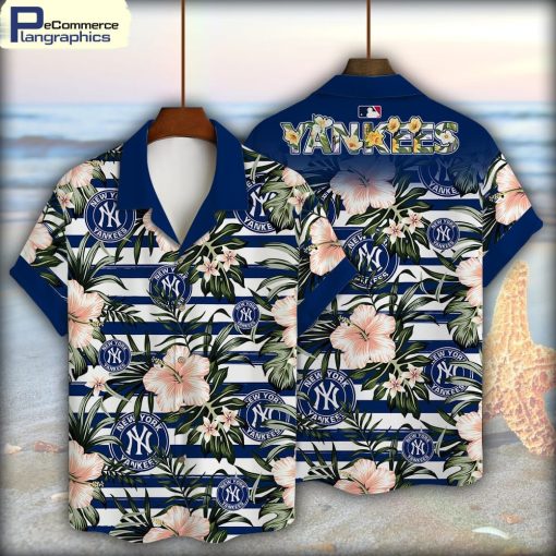 new-york-yankees-hibiscus-pattern-design-hawaiian-shirt-1