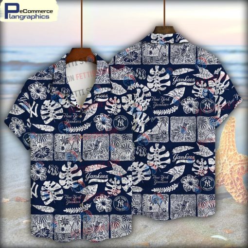 new-york-yankees-leave-and-beach-vintage-pattern-hawaiian-shirt-1