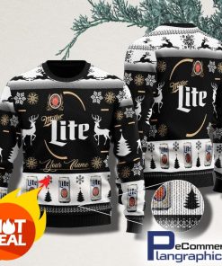 personalized-black-miller-lite-christmas-ugly-sweater-3d