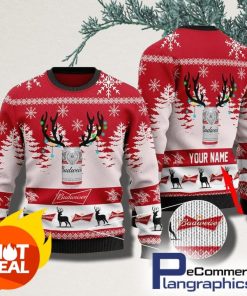 personalized-budweiser-christmas-ugly-sweater