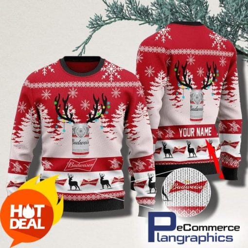 personalized-budweiser-christmas-ugly-sweater