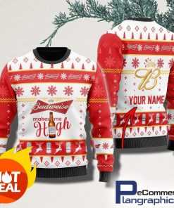 personalized-budweiser-makes-me-high-christmas-ugly-sweater-3d