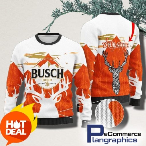 personalized-busch-beer-christmas-ugly-sweater
