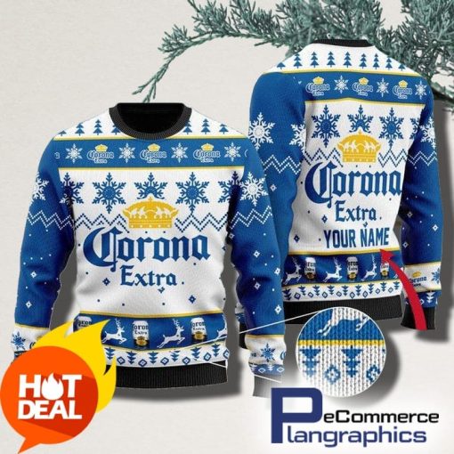 personalized-corona-beer-christmas-ugly-sweater